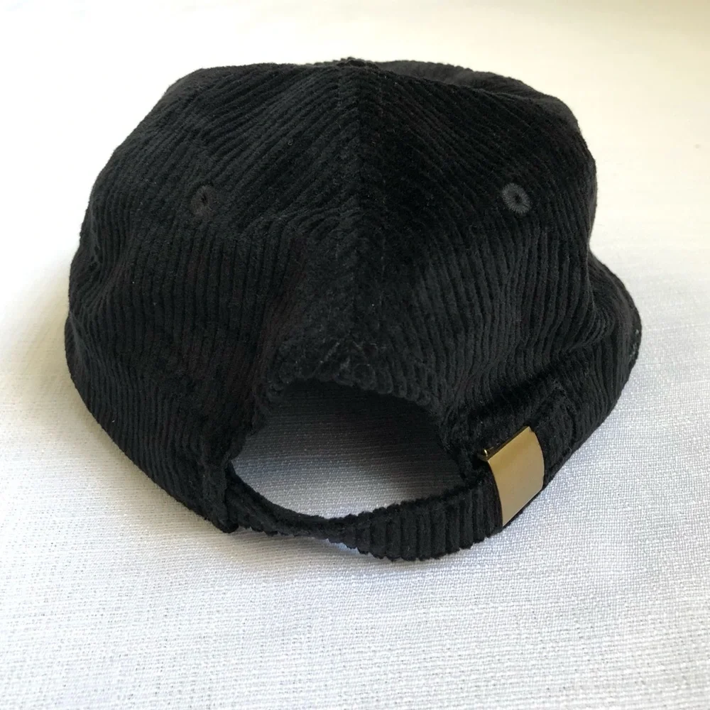 Parks Project Yosemite Black Corduroy Adjustable Baseball Cap Hat One Size